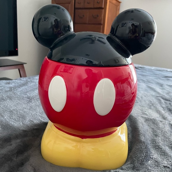 SOLD - Mickey Mouse Fancy Pants Ceramic Cookie Jar Large Disney World 11" Tall - Picture 4 of 4